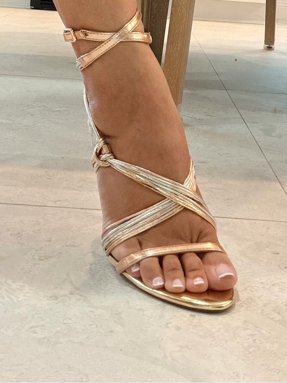 Steve Madden LELE Metallic Strappy Stiletto size 9